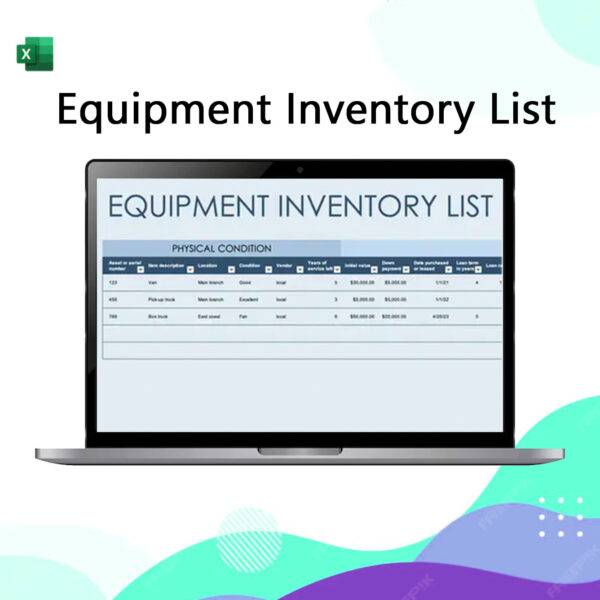 Equipment Inventory List - Finance Excel Template